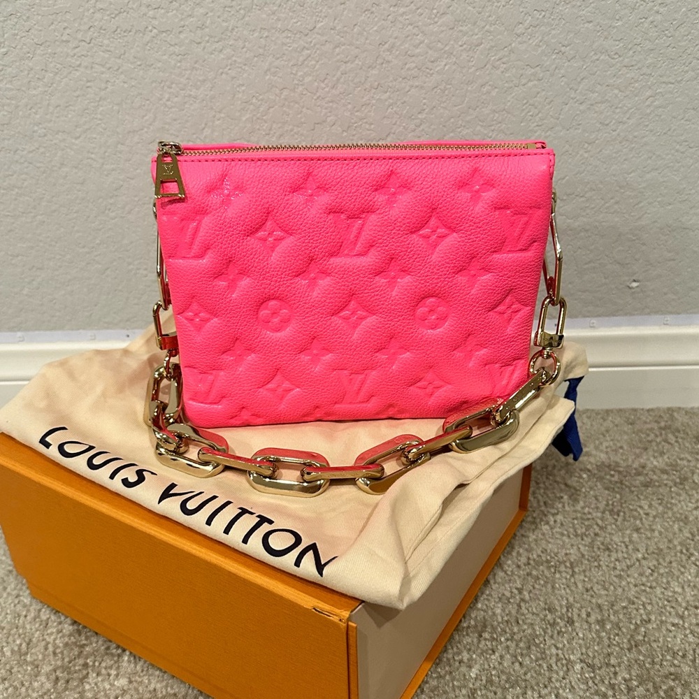 Louis Vuitton Bright Pink Crossbody with Gold Chain
